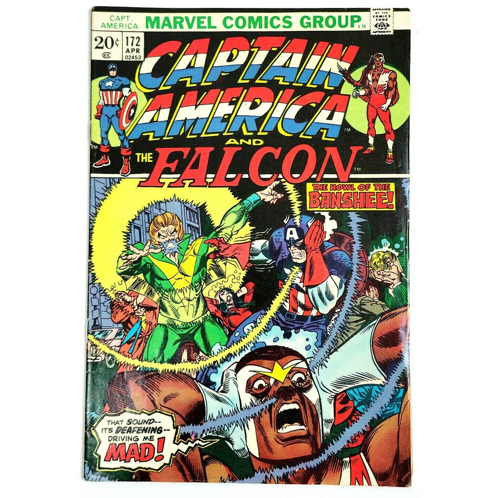 CAPTAIN AMERICA  # 172 - (1974) MARVEL COMICS -‎ BANSHEE APPEARANCE